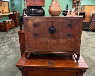 Antique Chinese Low Cabinet (Elm or Pine), Late Qing to Early Republic- c. late 1800s – early 1900s $2,000/OBO