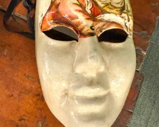 Hand-Painted Venetian Mask (Figural Scene), $295/OBO