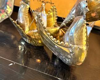 Decorative Vintage Brass Punctured Birds, $75each/OBO