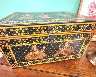 Antique Hand-Painted Asian Storage Box, $425/OBO