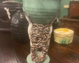 Jane Goslin Peiser American 1932-2022 Late 20th century Hand made stoneware with celadon glaze  value $1000/OBO