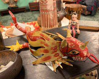 Papier-mache dragon sculpture, value $150 OBO