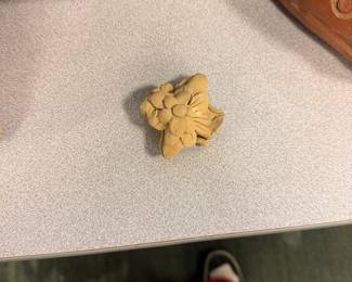 Large Terracotta / clay carved sculptural figurine, 20th c. Mexican influenced folk art, matte fish, value $1000 OBO