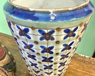 Hand-Decorated Mexican Pottery Planter, Signed Artisan, $275/OBO