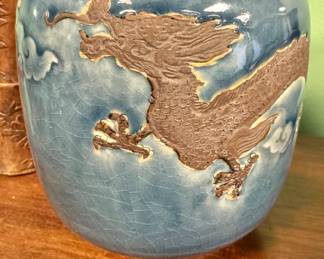Blue Dragon Ceramic Vase (Thailand), $125/OBO