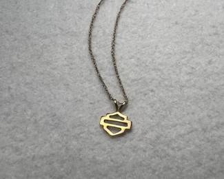 Harley Davidson 10K gold necklace