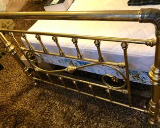 Brass bed footboard (55”W, 37”H)
