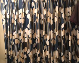 Tulip fabric pleated curtains, fully lined (54” long) 