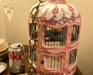 Faience birdcage (ceramic) 15” tall