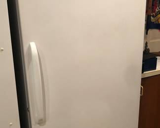Crosley upright commercial freezer - 16.9 cu. ft., purchased in 2000. Manual defrost (needs defrosting) 66”H, 30”W, 27.5” deep not including handle. 