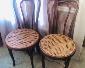 Antique J & J Kohn bentwood chairs with hand cane seats (made in Vienna) - we have a total of 4 