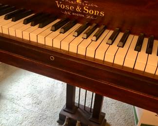 FREE Vose & Son’s antique baby grand piano (5 ft.) - nice tone, case is sun faded