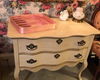 French Provincial 2-drawer dresser (36”L, 20”D, 28.5”H)