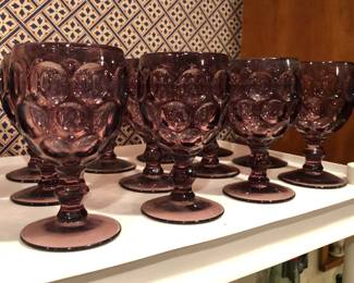Imperial Glass Provincial amethyst water goblets - 12 available 