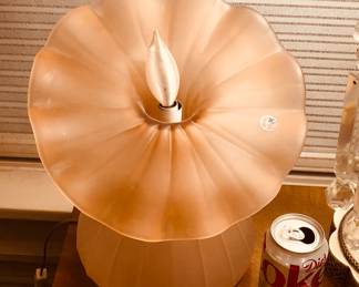 Pink frosted glass jack in the pulpit lamp by Stelvia (Italy) - 11” tall