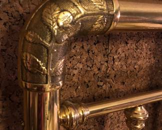 Detail of brass headboard
