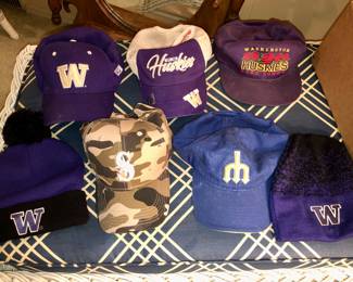 UW Huskies & Mariners ballcaps & knit hats 
