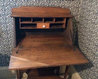 Interior of desk (24.5” deep when open)