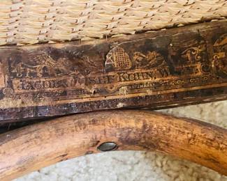 Original label on underside of bentwood chair 
