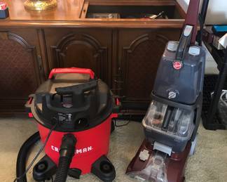 Craftsman shop vacuum, Hoover carpet cleaner (Spin Scrub50))