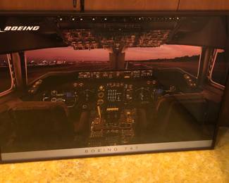 Boeing flight deck poster (24” x 36” framed)
