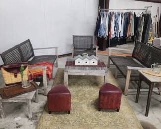 5 piece outdoor furniture in teak. 