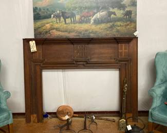 Mantel from the Keidel Ranch of Fredericksburg and a large Windberg 