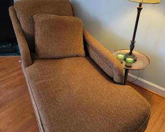 Brown chaise lounge