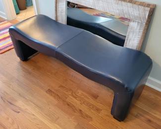 Modern blue bench