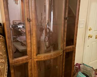 Curio cabinet with light and glass shelving 