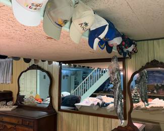 A neat collection of hats 