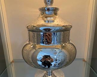 Mercury Glass Apothecary Jar with Lid