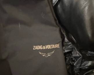 Zadig Voltaire Laureen Roma Leather Combat Boots with Chain Detail second image