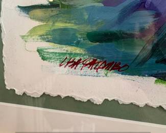 Lisa Palombo Lavender Water Lily Original Oil Painting second image