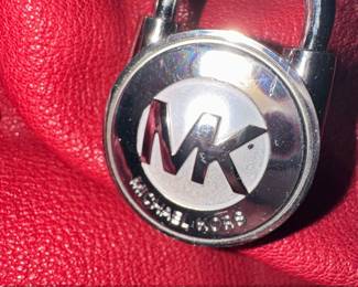 Michael Kors Hamilton Red Leather Satchel Handbag second image