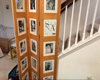 Umbra SONA Wooden Folding Photo Frame Room Divider Screen