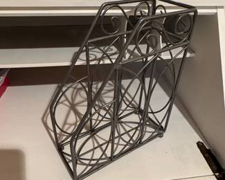 Vintage Wrought Iron Wine magazine rack