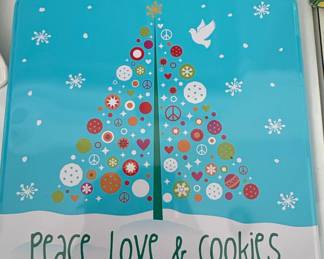 Godiva Peace, Love Cookies Christmas Tin