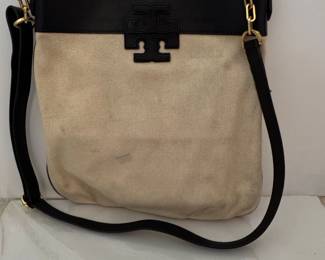 Tory Burch Canvas Leather Crossbody Bag