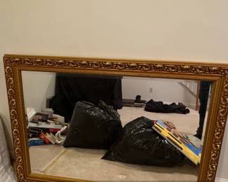 Ornate Gold Gilt Framed Rectangular Mirror