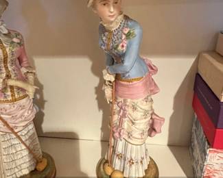 Porcelain Figurine of a Woman Playing Croquet, Sitzendorf