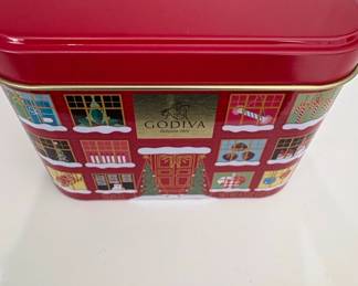 Godiva Peace, Love Cookies Christmas Tin