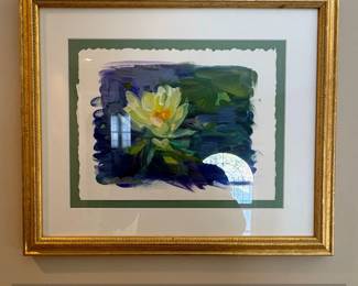 Original Water Lily Painting by K. L. Moore