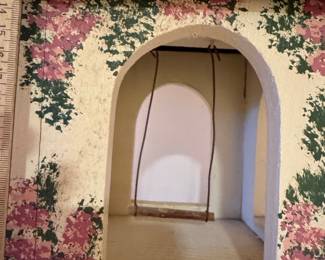 Hand Painted Birdhouse with swing third image