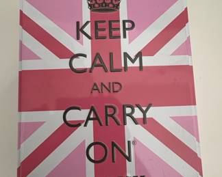 Keep Calm and Carry On Pink Union Jack English Vanilla Toffee Tin