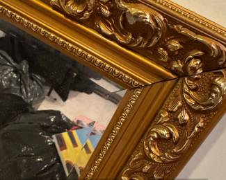 Ornate Gold Gilt Framed Rectangular Mirror second image