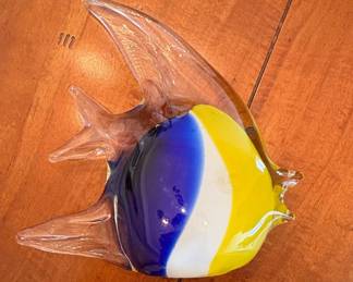 Murano Style Art Glass Fish Sculpture