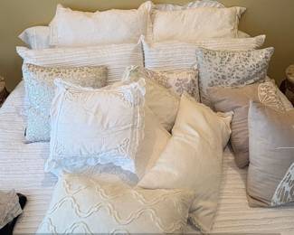 Assorted Decorative Throw Pillows with Butterfly Motifs