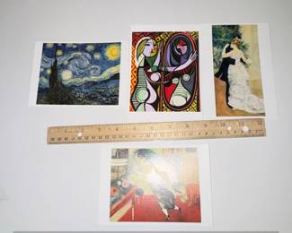 Collection of Art Prints Renoir, Van Gogh, Picasso post cards