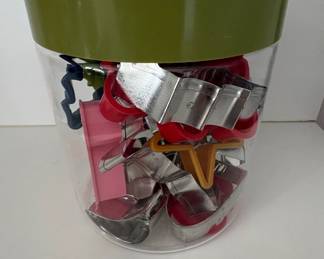 Vintage Wilton Cookie Cutter Set with Storage Container